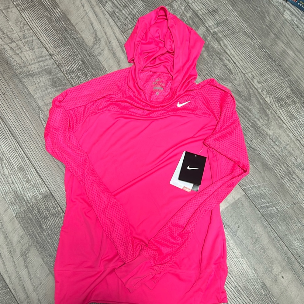 Nike Hooded DRI-Fit Pullover, Size Medium, Thumb holes, runningwear